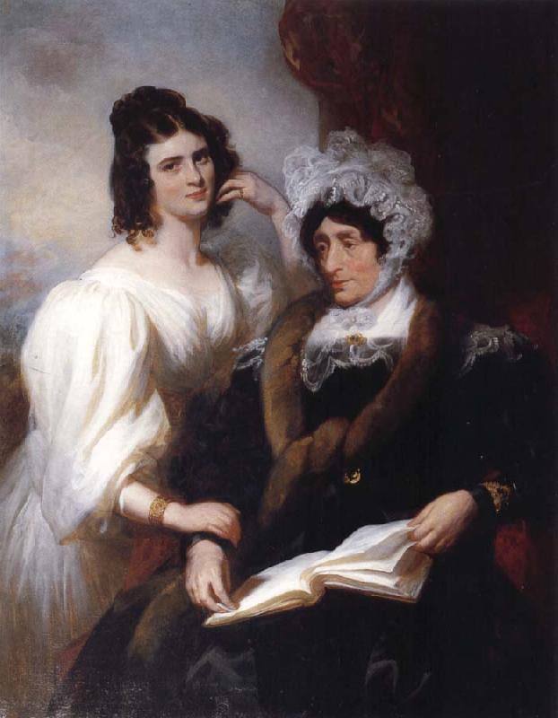 Henry Perronet Briggs Sarah Siddons and Fanny Kemble oil painting picture